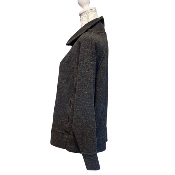 Nike Gray Knit Jacket Womens Sz Medium Quarter Zip Cotton Blend Sport Fitness - Picture 10 of 16